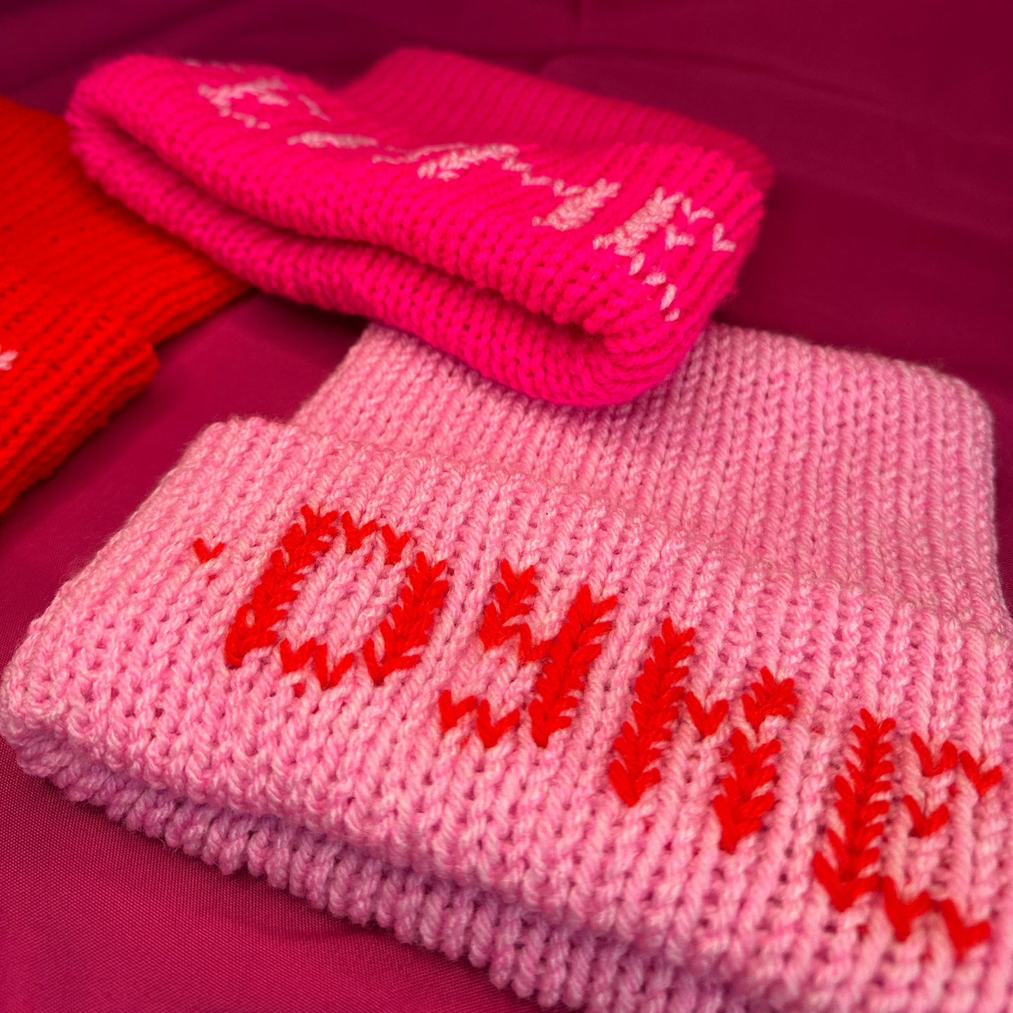 Knitted Cat Hats (with text)
