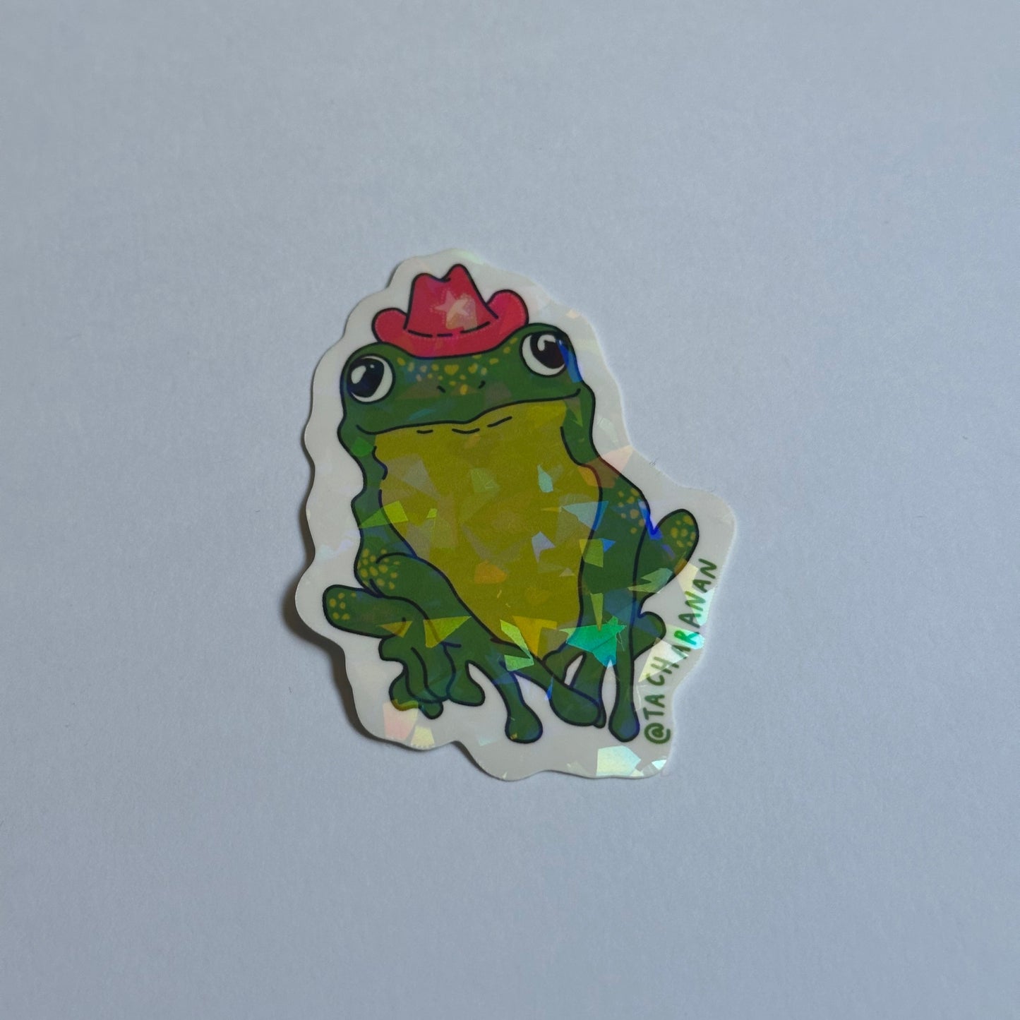 Pink Pony Frog Sticker