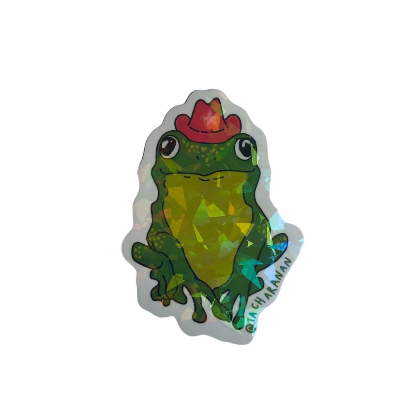 Pink Pony Frog Sticker