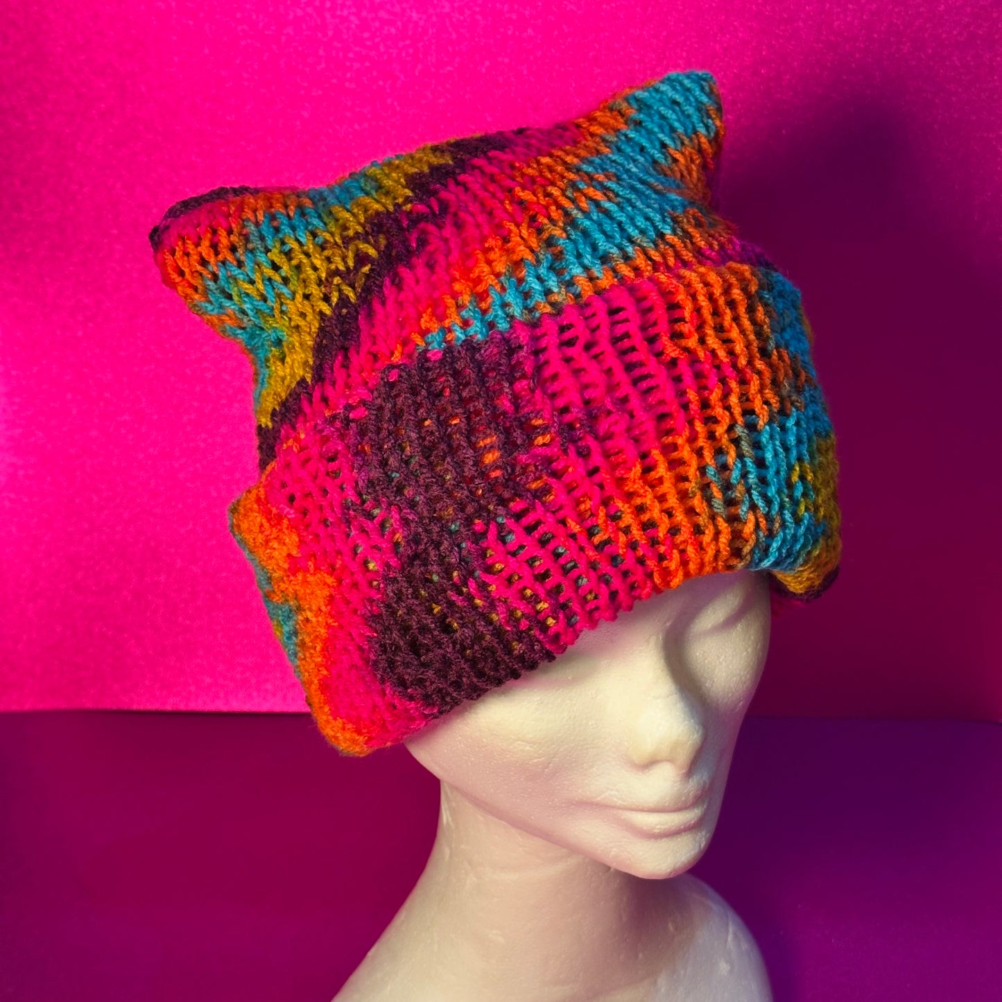 Knitted Cat Hat (Plain)