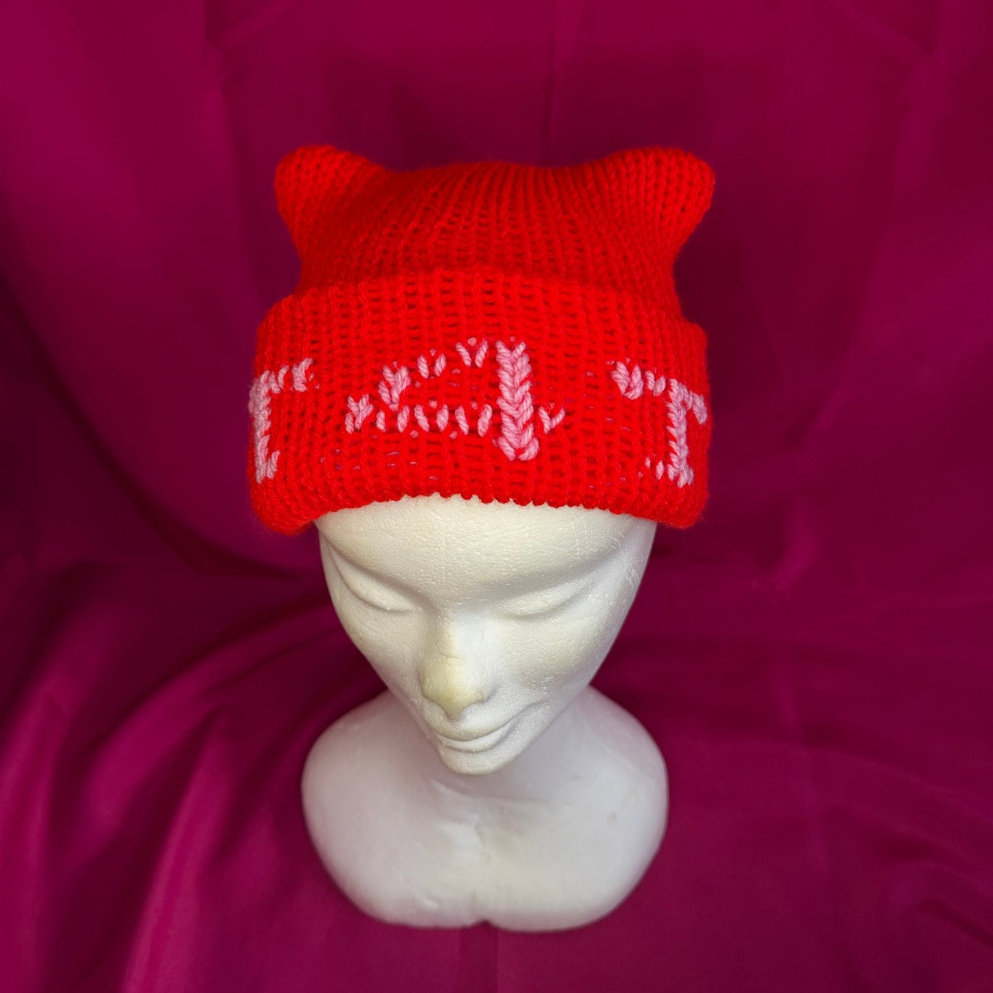 Knitted Cat Hats (with text)