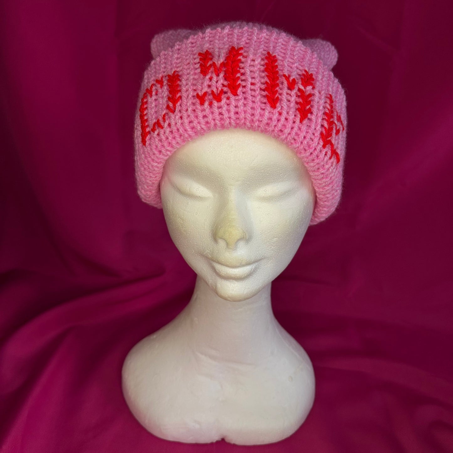 Knitted Cat Hats (with text)