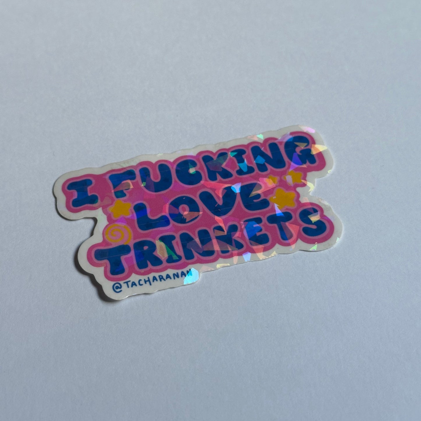 'I Fucking Love Trinkets' Sticker