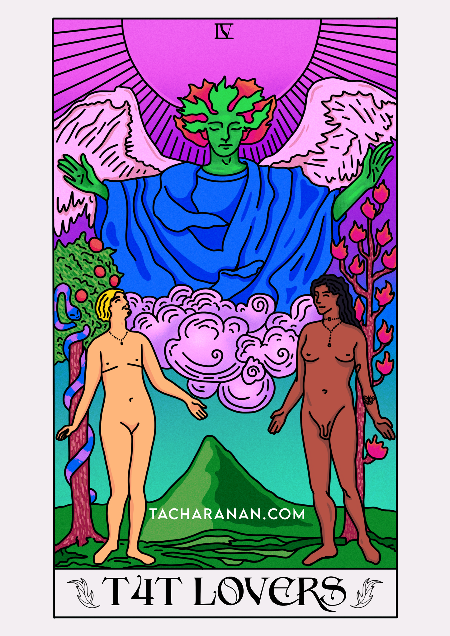 'T4T Lovers' Tarot Print