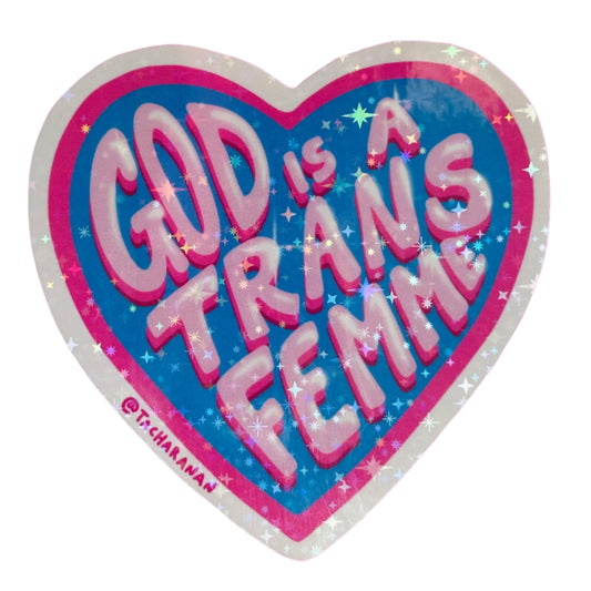 'God is a Trans Femme' Sticker