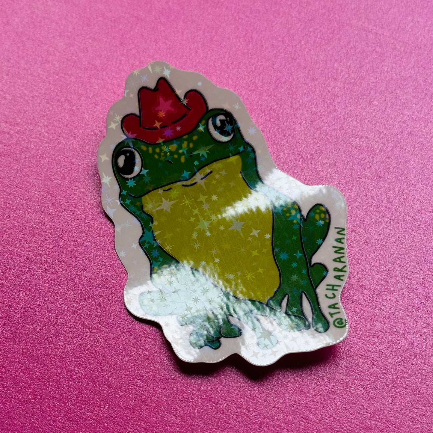 Pink Pony Frog Sticker
