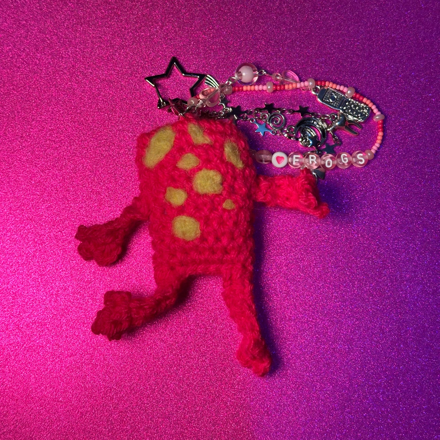 I Love Frogs Keychain